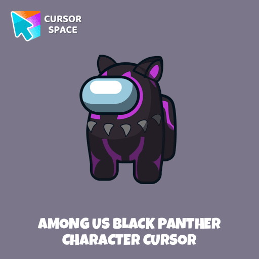 Among Us Black Panther Character cursor pointer cursor